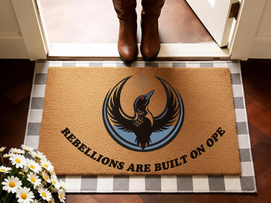 Minnesota Resistance Doormat, Mn State Bird Loon Resistance Doormat Political Protest, Minnesota Loon Starbird