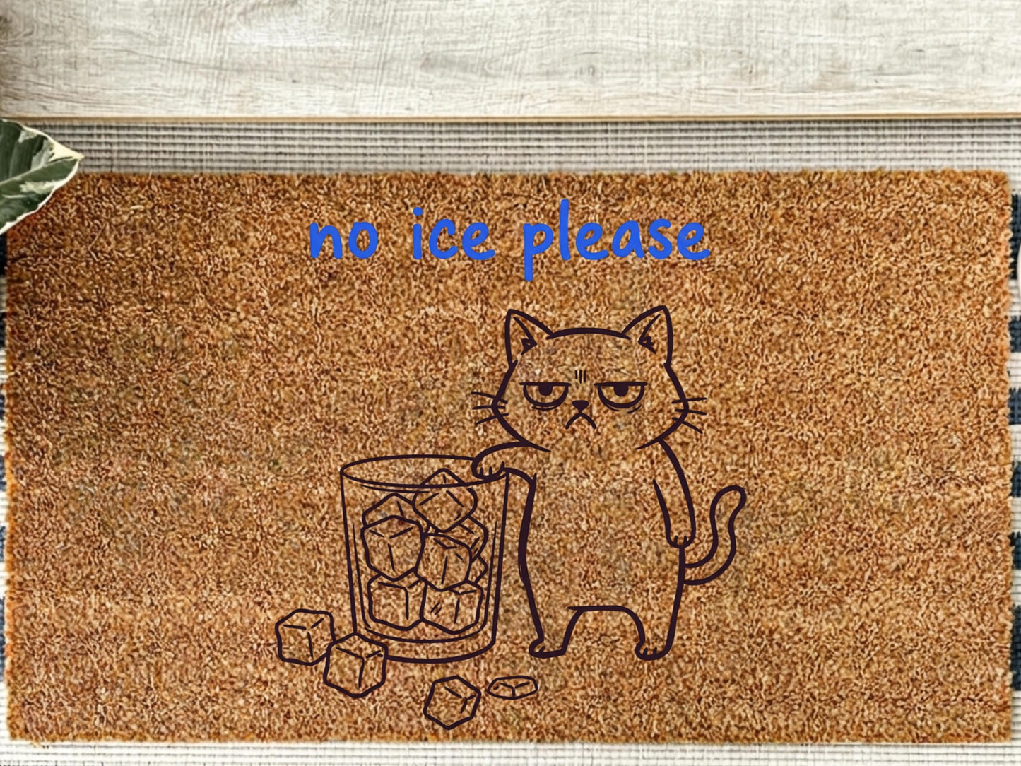 No Ice Doormat, Political Awareness Doormat, No Human Is Illegal Doormat, Ice Protest Doormat, Porch Decor, Outdoor Decor, Coir Mat