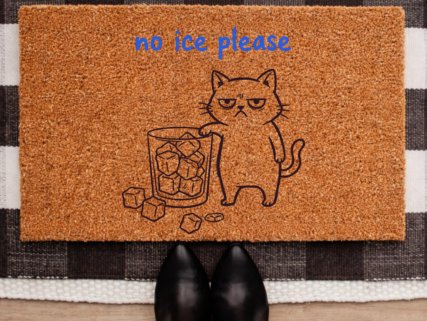 No Ice Doormat, Political Awareness Doormat, No Human Is Illegal Doormat, Ice Protest Doormat, Porch Decor, Outdoor Decor, Coir Mat