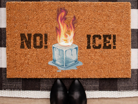 No Ice Doormat, Political Awareness Doormat, No Human Is Illegal Doormat, Ice Protest Doormat, Porch Decor, Outdoor Decor, Coir Mat