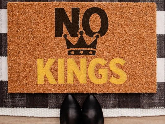 No Kings Doormat, Nope Doormat, No Kings In America Doormat, Anti-trump Doormat, Political Doormat, Anti Trump Decor, Democrat Doormat