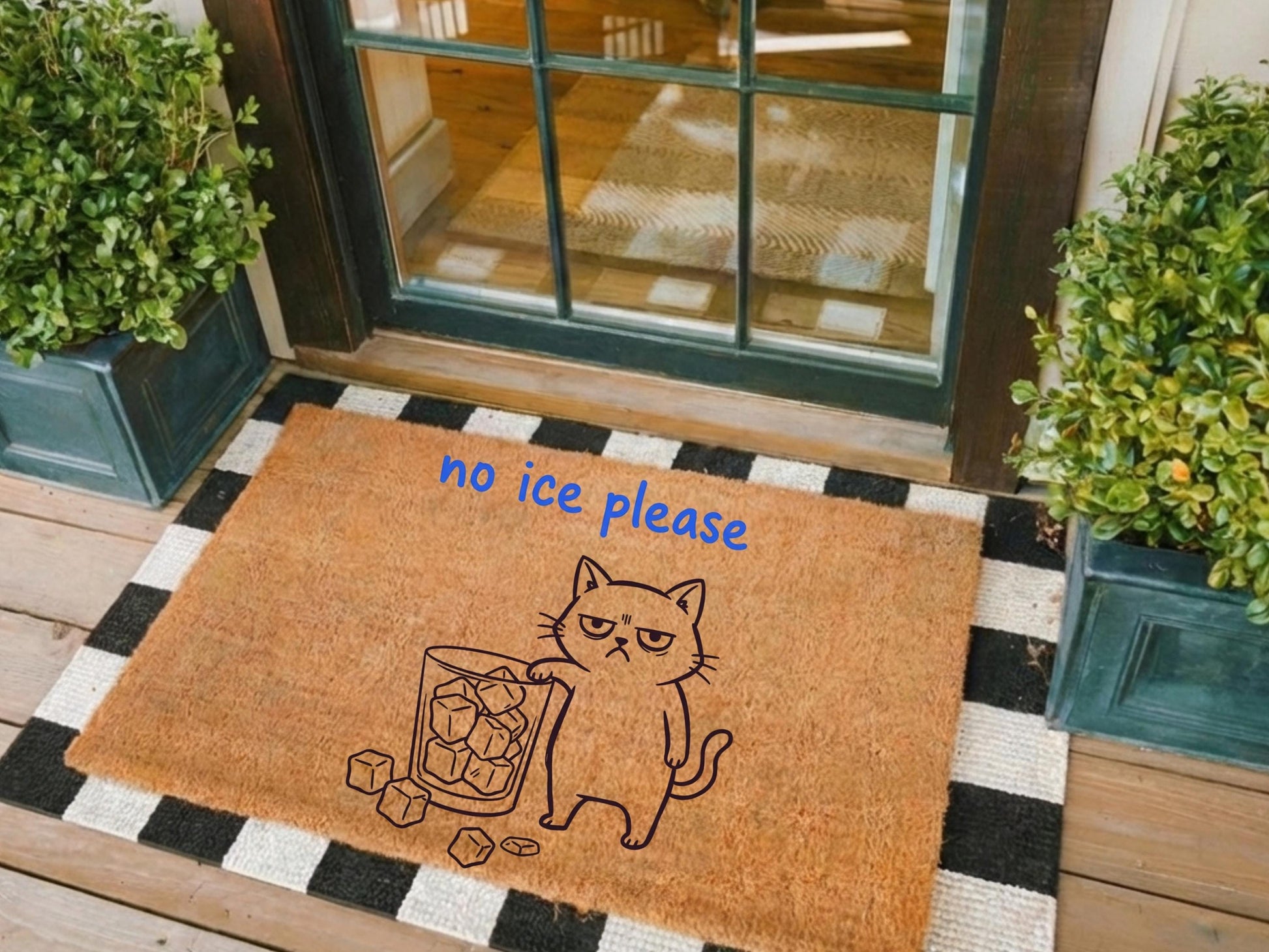 No Ice Doormat, Political Awareness Doormat, No Human Is Illegal Doormat, Ice Protest Doormat, Porch Decor, Outdoor Decor, Coir Mat