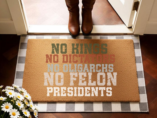 No Kings Doormat, Nope Doormat, No Kings In America Doormat, Anti-trump Doormat, Political Doormat, Anti Trump Decor, Democrat Doormat