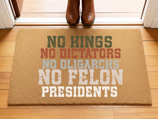 No Kings Doormat, Nope Doormat, No Kings In America Doormat, Anti-trump Doormat, Political Doormat, Anti Trump Decor, Democrat Doormat
