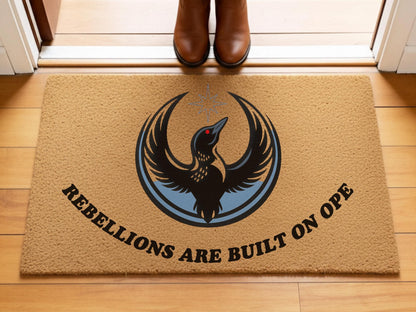 Minnesota Resistance Doormat, Mn State Bird Loon Resistance Doormat Political Protest, Minnesota Loon Starbird