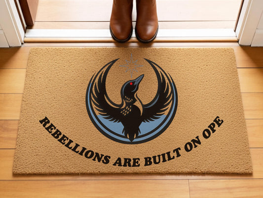 Minnesota Resistance Doormat, Mn State Bird Loon Resistance Doormat Political Protest, Minnesota Loon Starbird