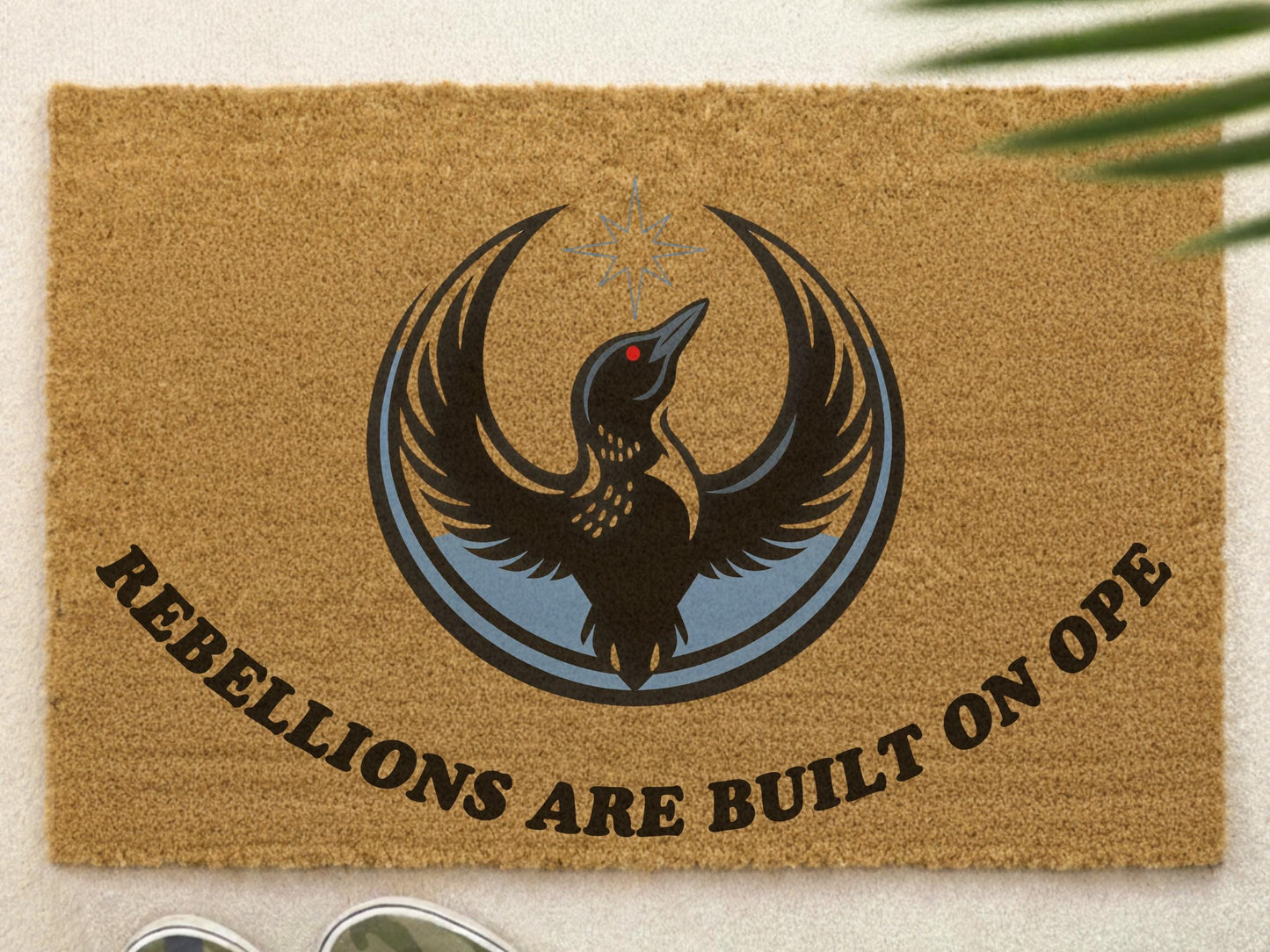 Minnesota Resistance Doormat, Mn State Bird Loon Resistance Doormat Political Protest, Minnesota Loon Starbird