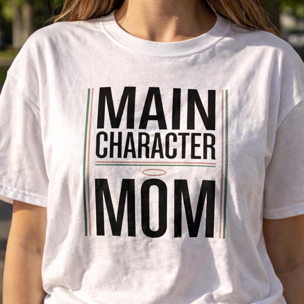 Main Character Mom Shirt, Mothers Day Gift Tee, Trendy Mama Shirt, Funny Mom Life Graphic Tee, Unisex Mothers Day Shirt